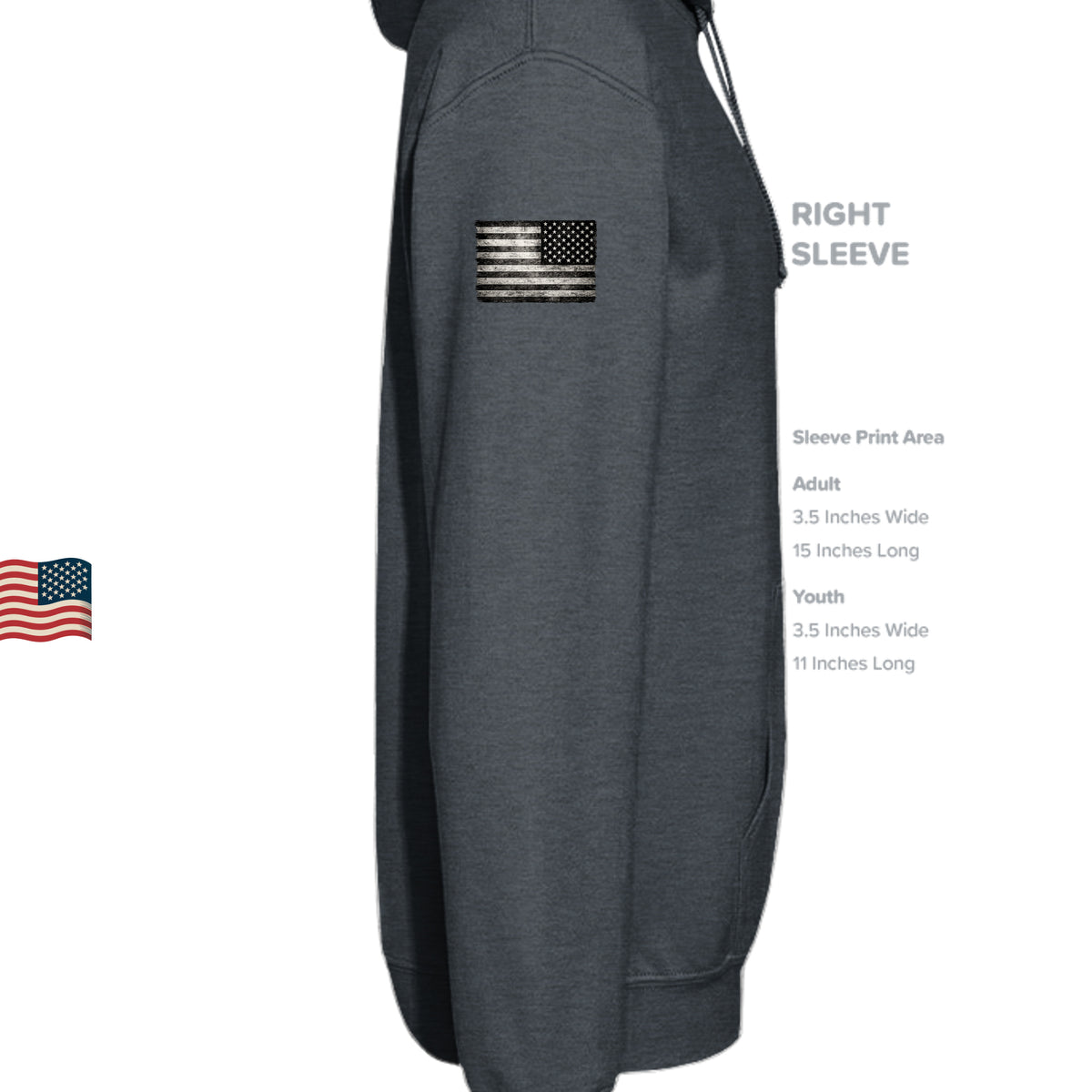 DARK HEATHER - SF500 - SLEEVE_RIGHT