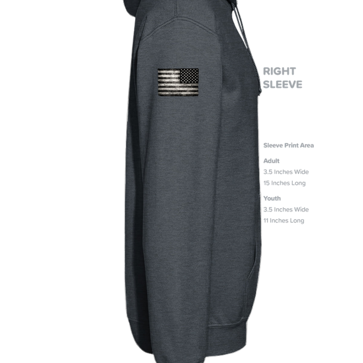 DARK HEATHER - SF500 - SLEEVE_RIGHT